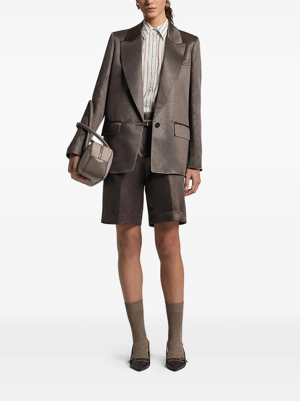  Peserico Glazed Blazer - Brown 