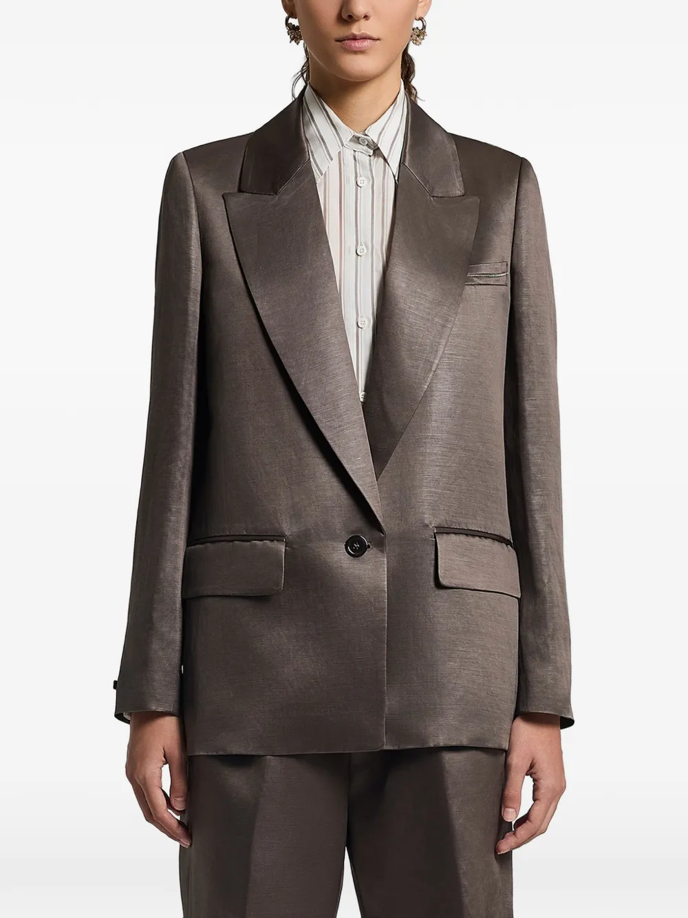 Peserico Glazed blazer - Marrone