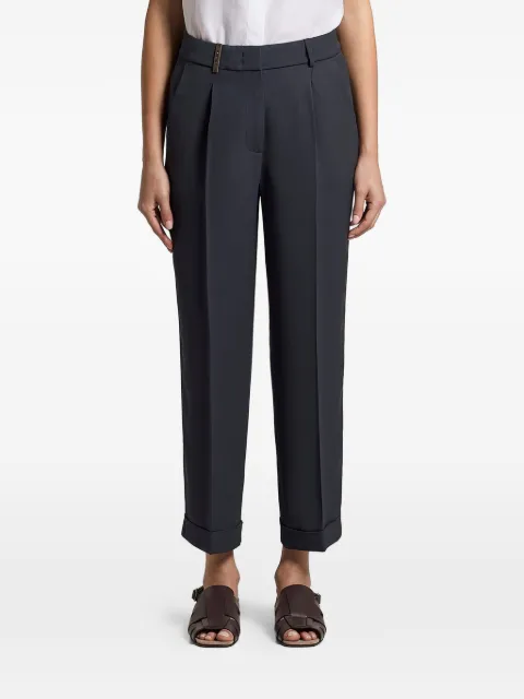 Peserico pleated cuffed trousers