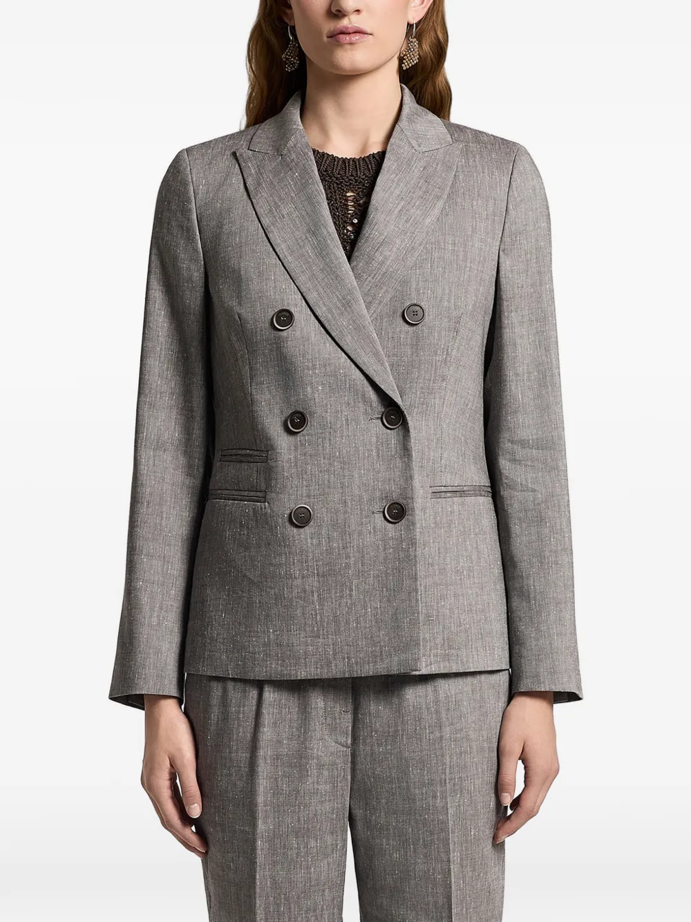 Peserico double-breasted blazer - Grau