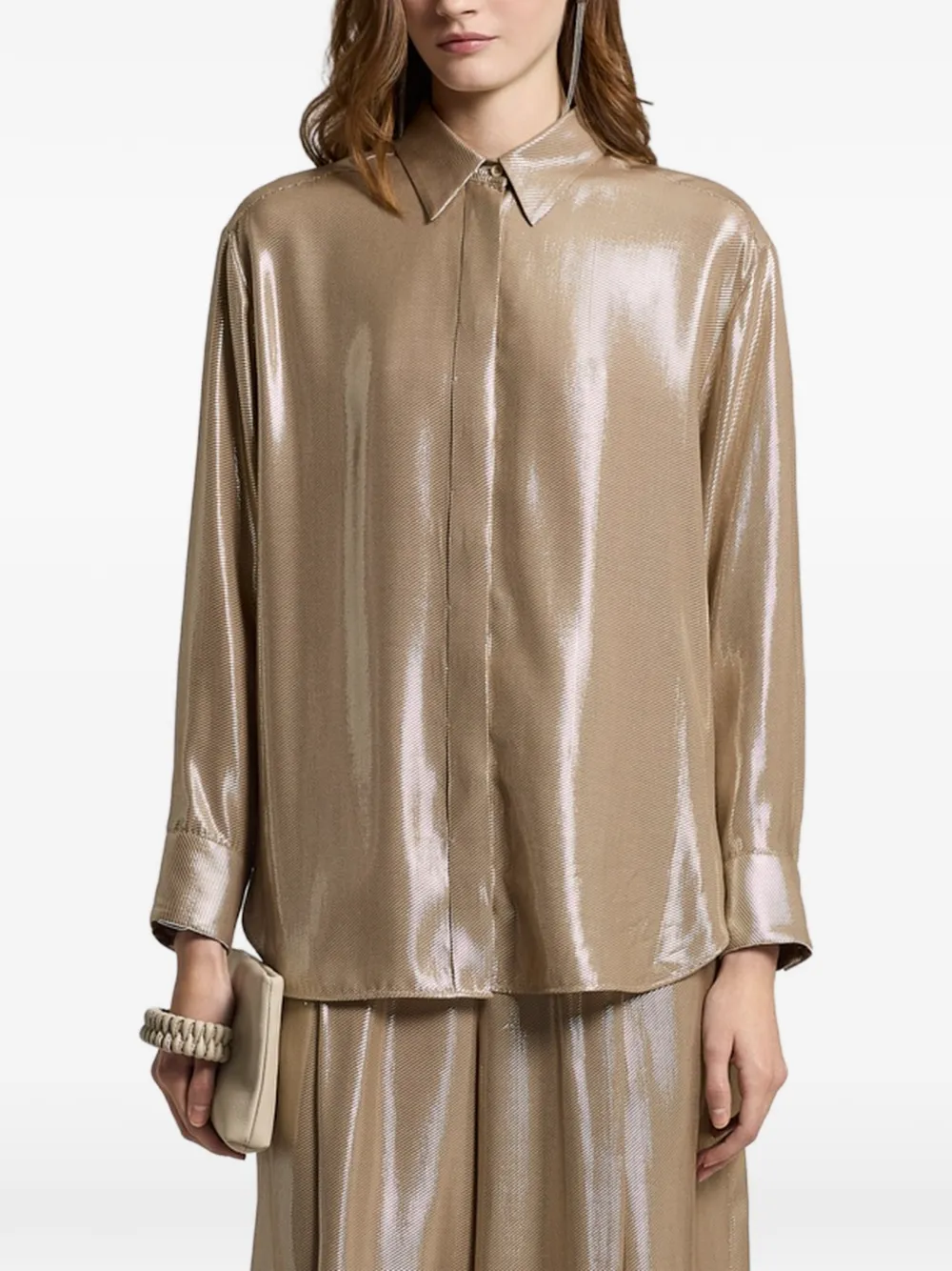 Peserico diagonal striped shirt - Toni neutri