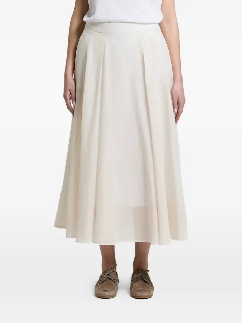 Peserico midi pleated A-line skirt