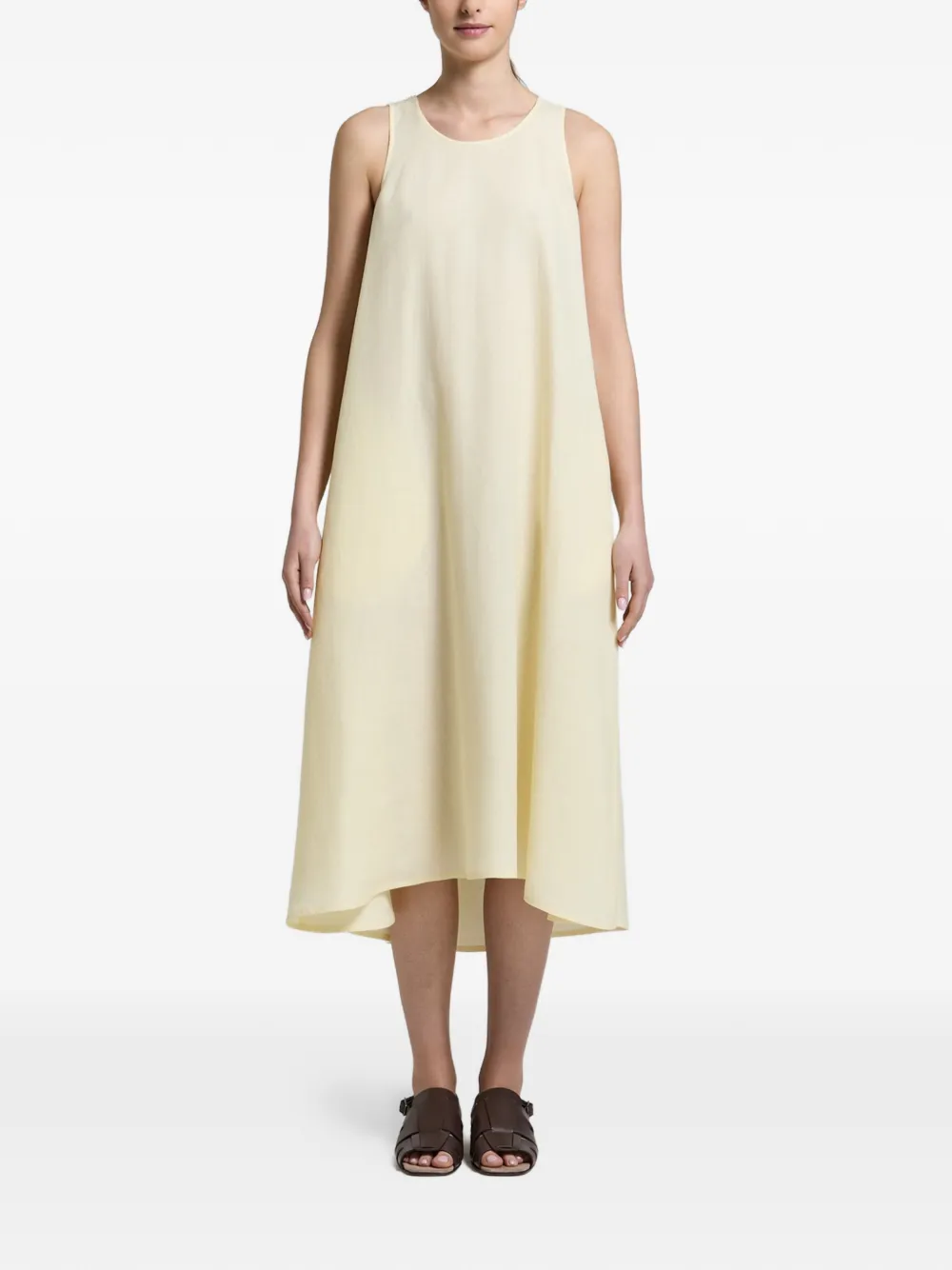 Peserico linen sleeveless midi dress - Giallo
