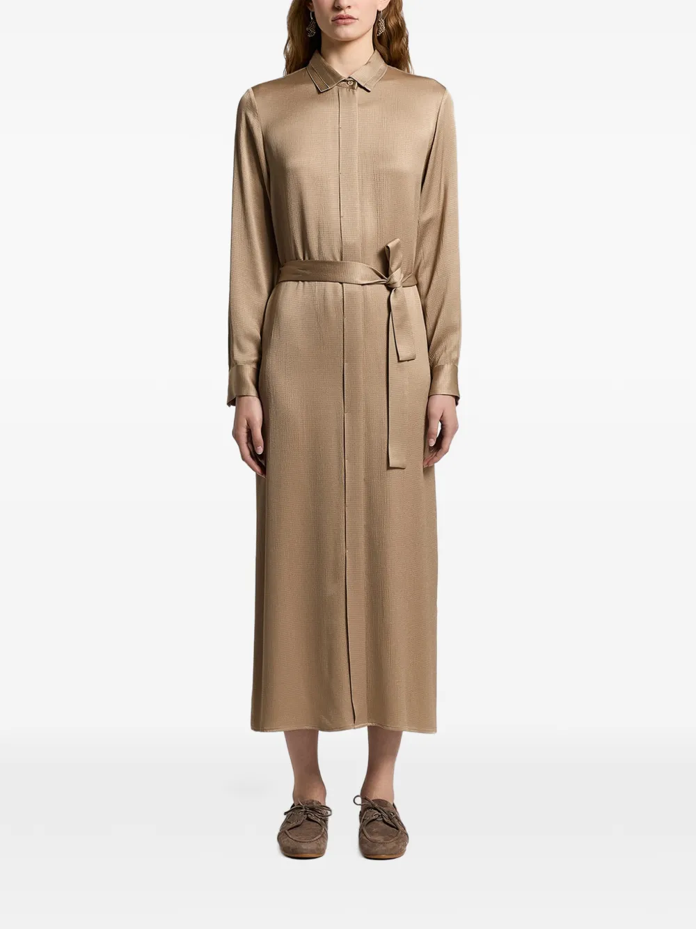 Peserico satin midi dress - Toni neutri