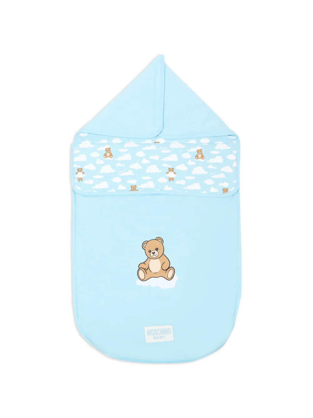 Moschino Kids bear-print sleep bag - Blu