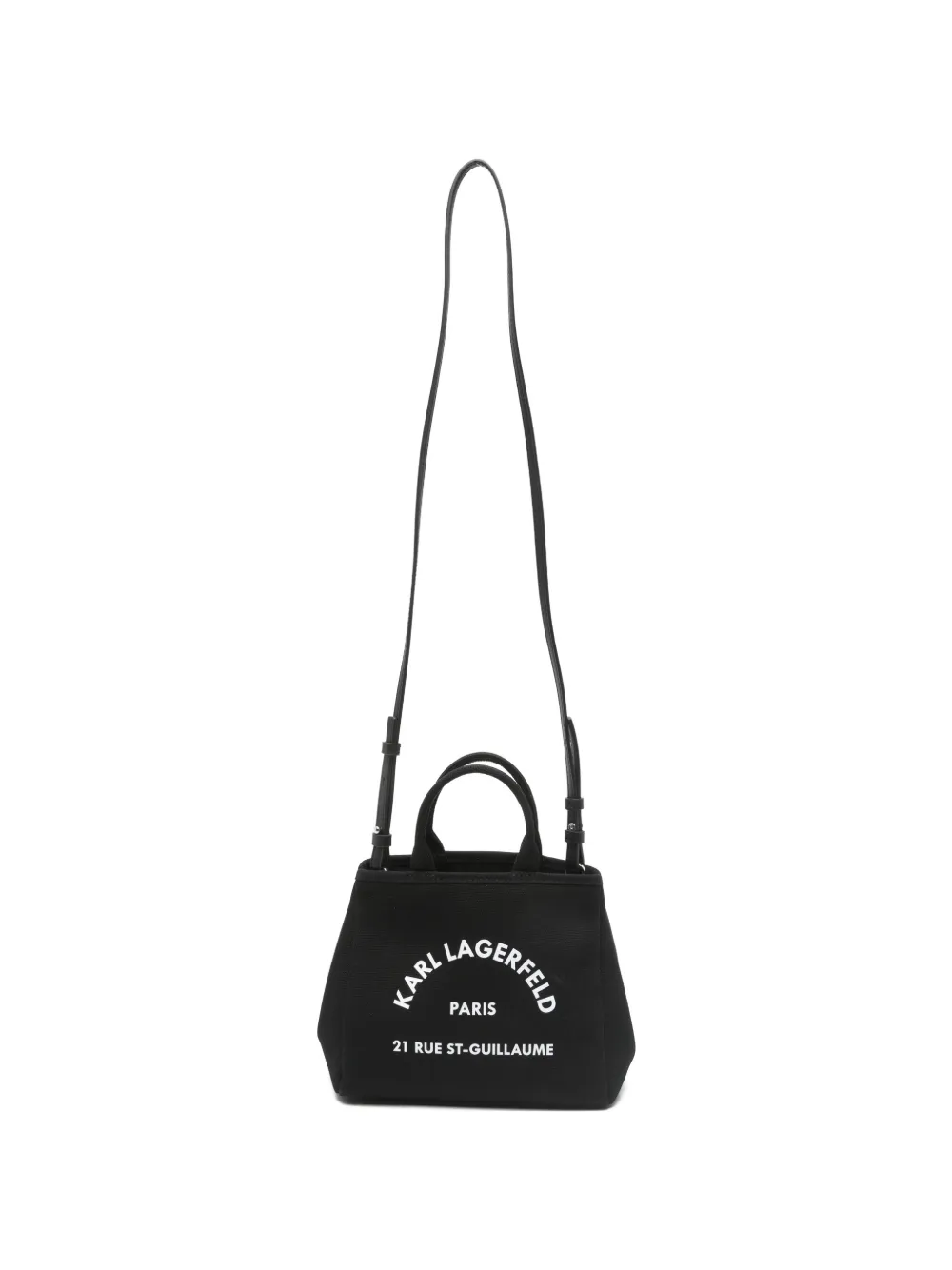 Karl Lagerfeld mini logo-print canvas tote bag - Nero