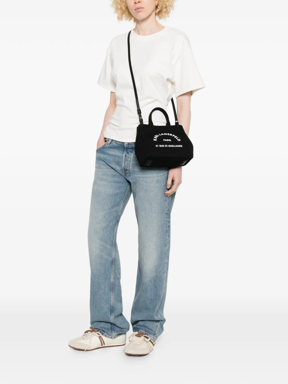 Karl Lagerfeld Mini Rue St-Guillaume canvas shopper Zwart