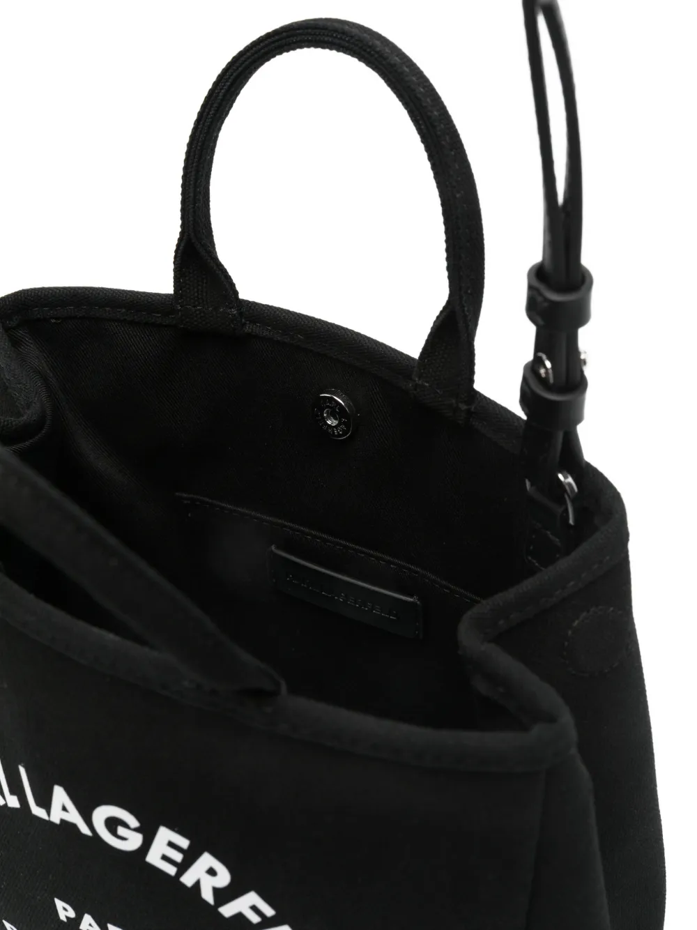 Karl Lagerfeld Mini Rue St-Guillaume canvas shopper Zwart