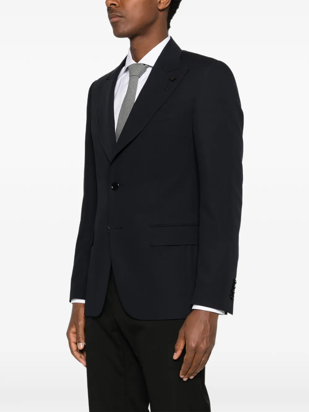 Lardini Blazer met puntige revers Blauw