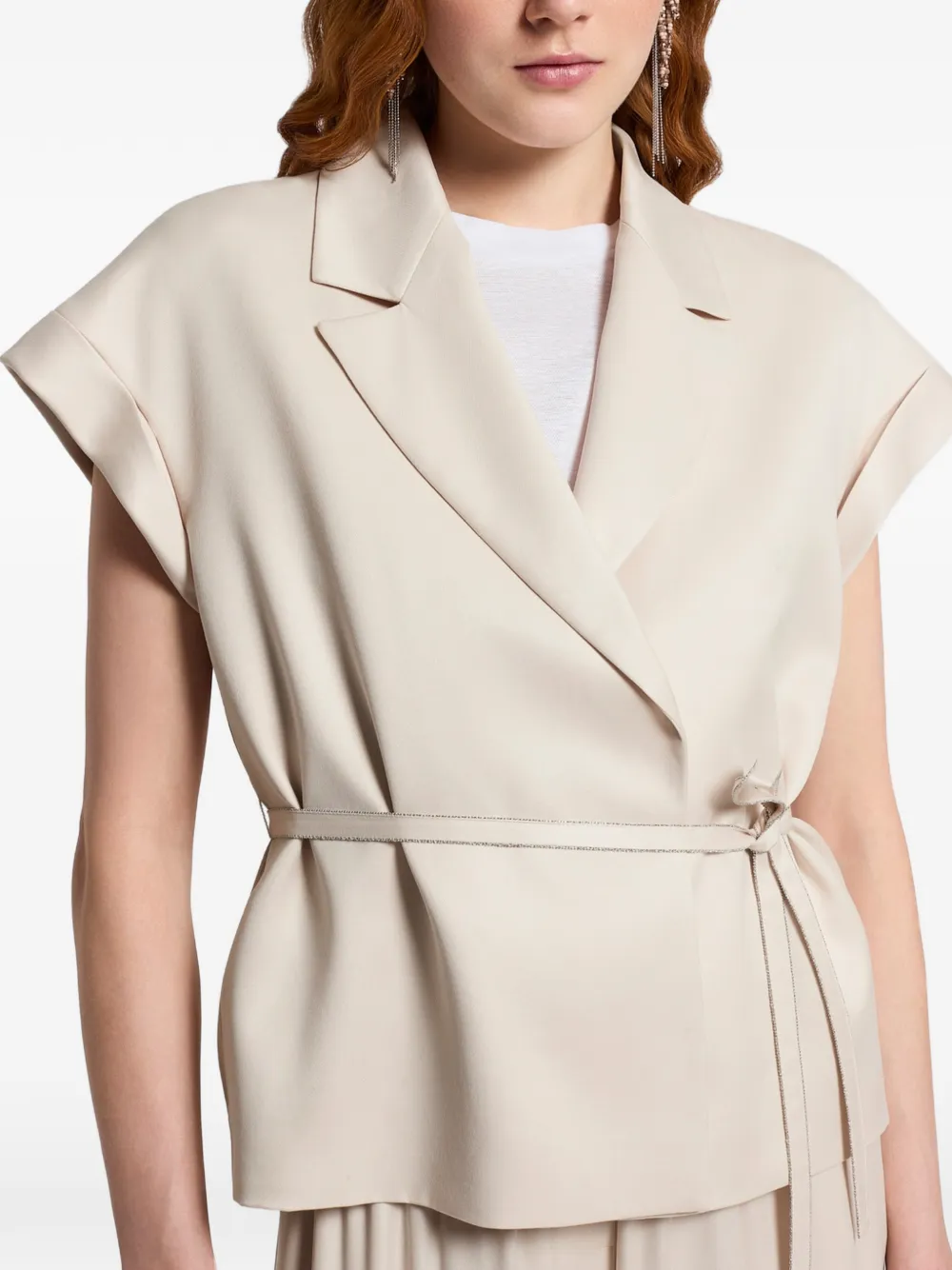  Peserico Blazer à Taille Ceinturée - Tons Neutres 