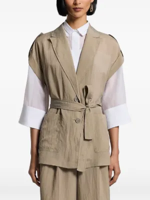 Peserico ベルテッド ジレ | ニュートラル | FARFETCH JP
