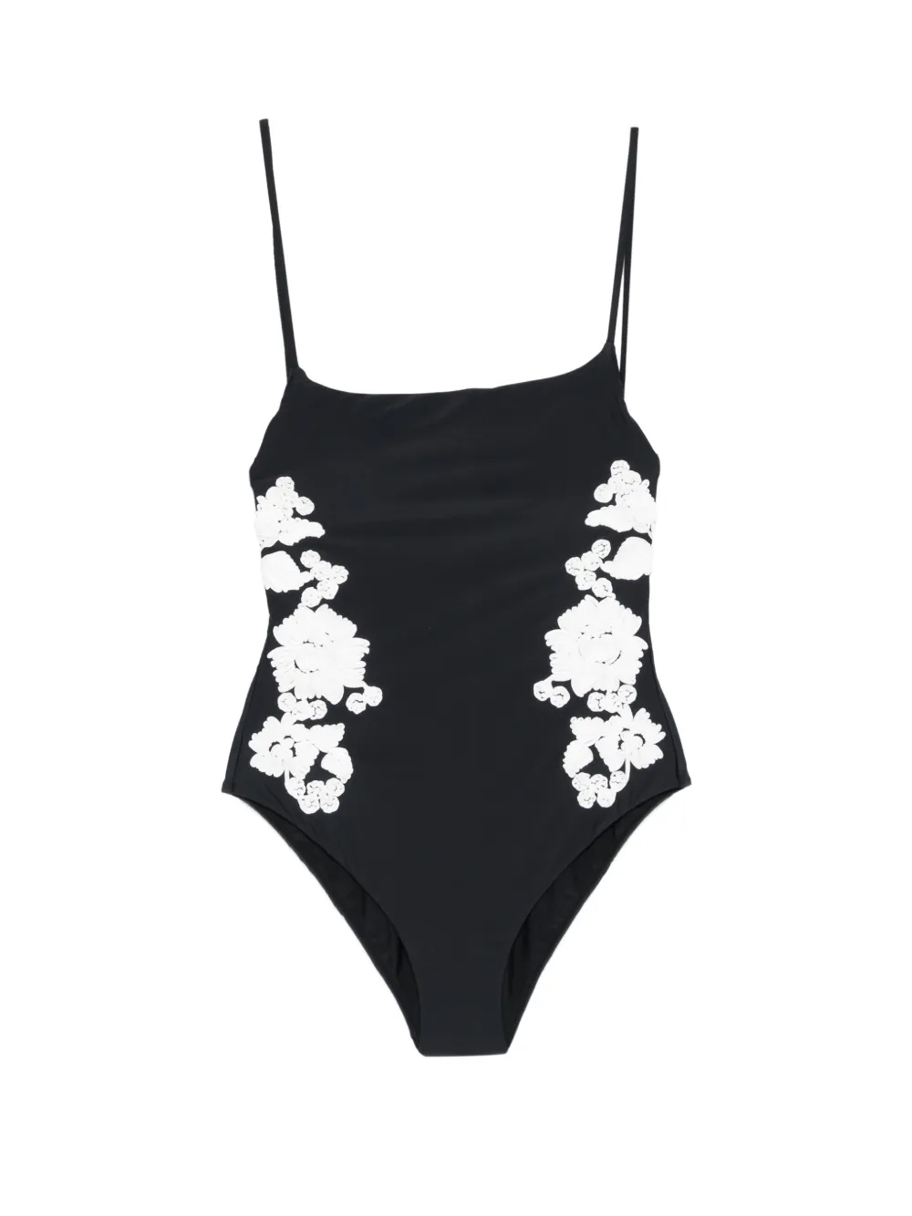 Simkhai floral-embroidered swimsuit - Nero