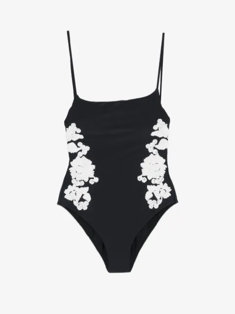 SIMKHAI  floral-embroidered swimsuit