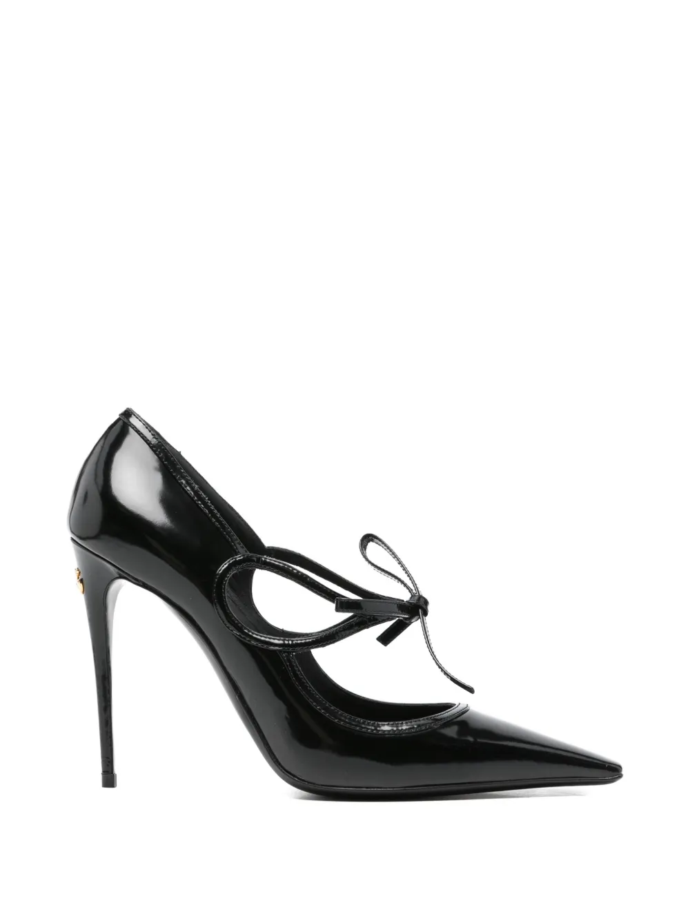 Dolce & Gabbana Pre-Owned DNA ribbon-tie leather pumps - Nero