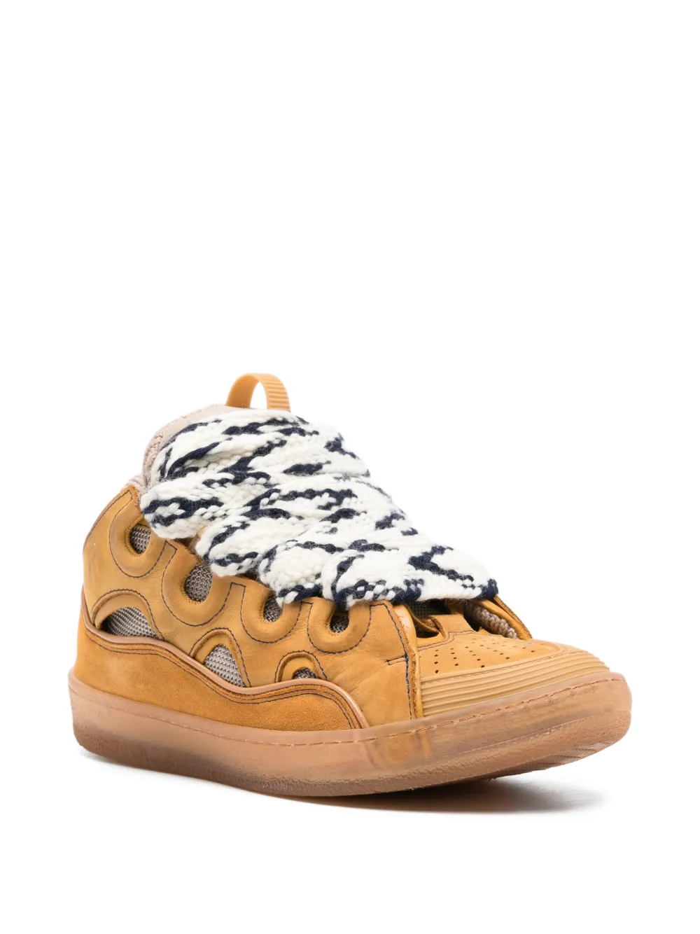  Lanvin Pre-owned Curb Suede Sneakers - Brown 