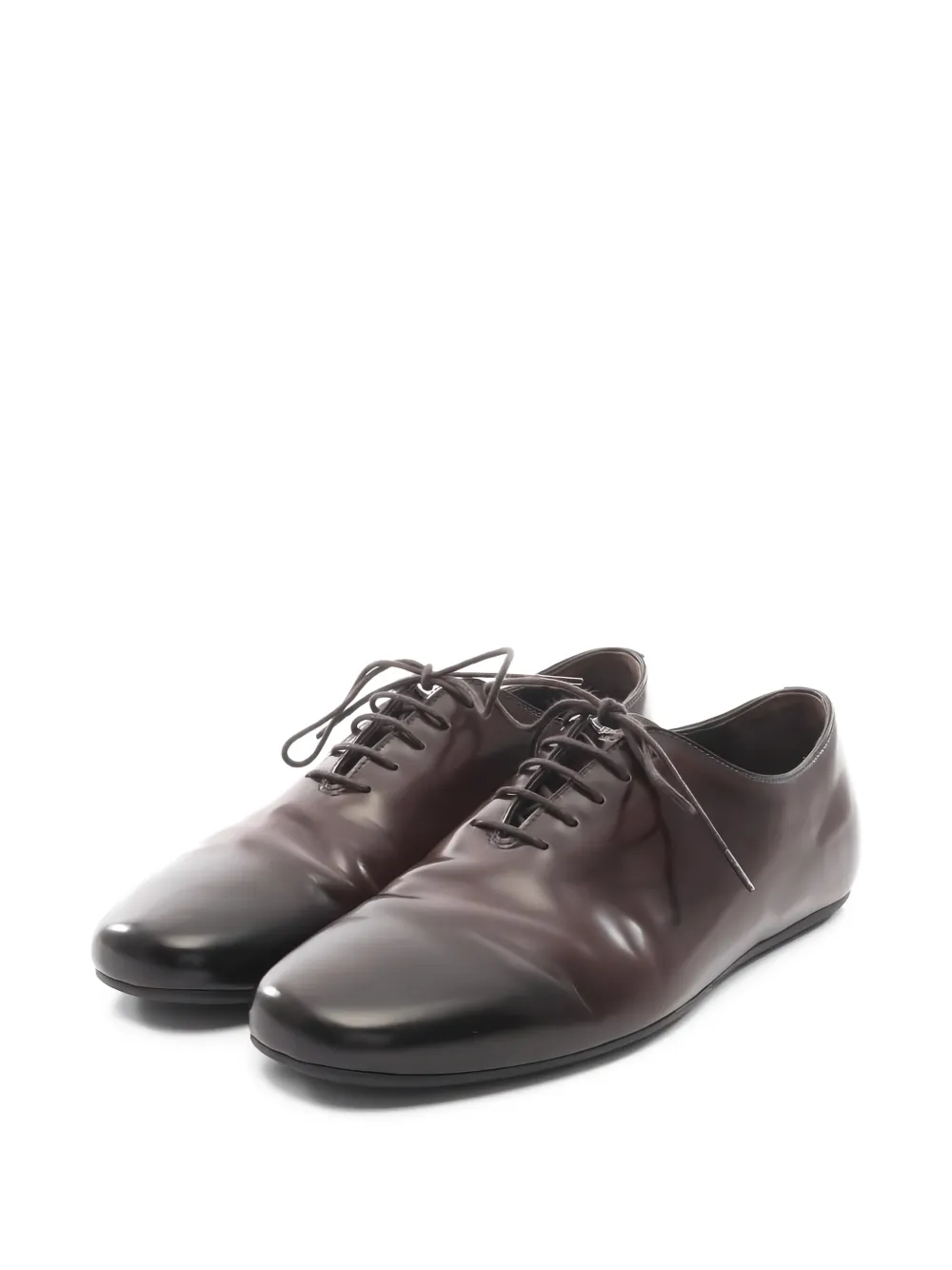 Pre-owned Prada 2010s Lace-up Leather Shoes In Brown
