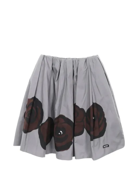 Miu Miu Pre-Owned 2010s floral cotton mini skirt