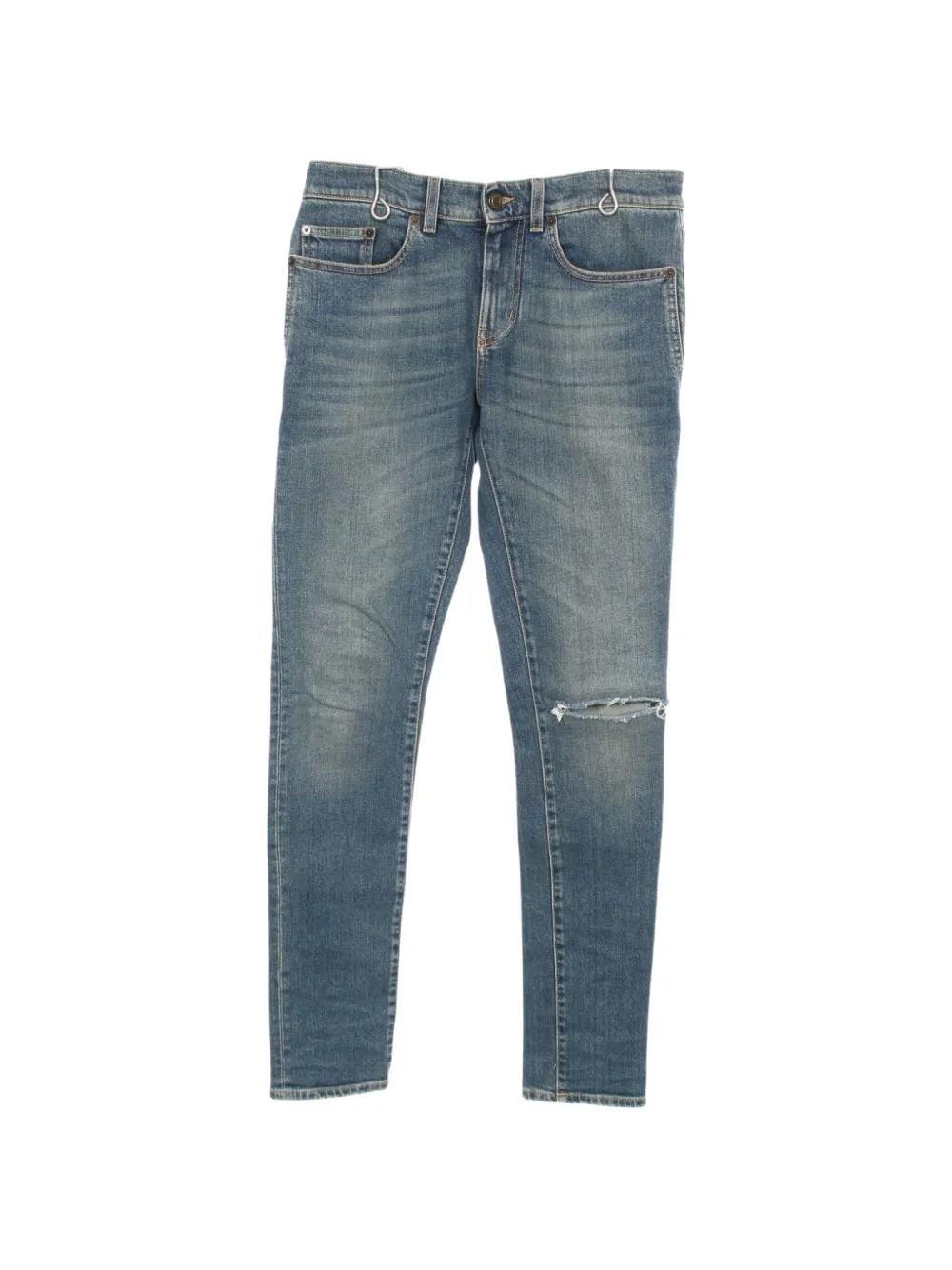 Saint Laurent Pre-Owned 2010s D02 distressed jeans - Blu