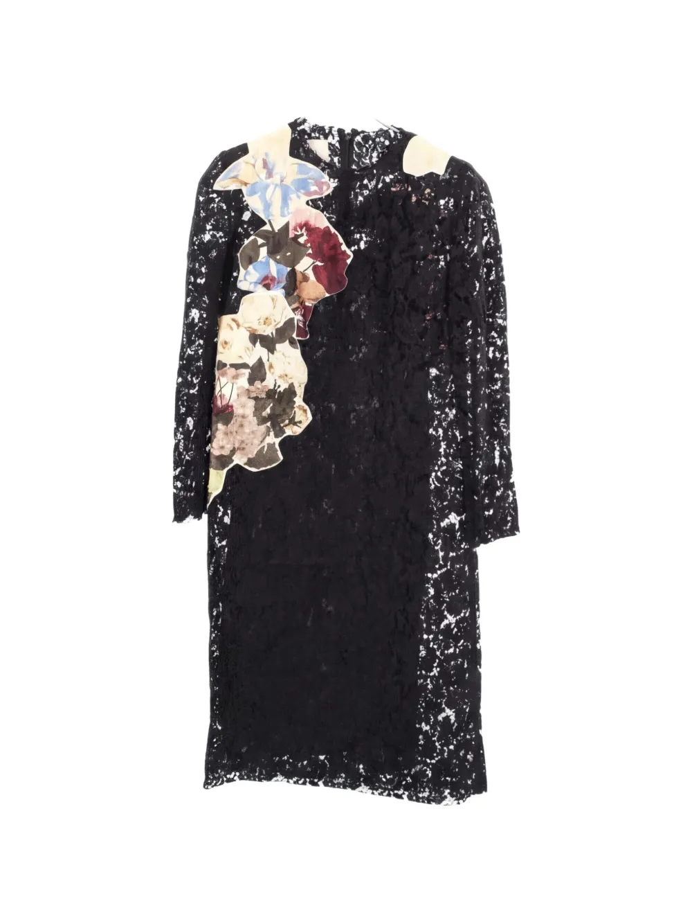 Valentino Garavani Pre-Owned 2010 floral-pattern lace dress - Nero