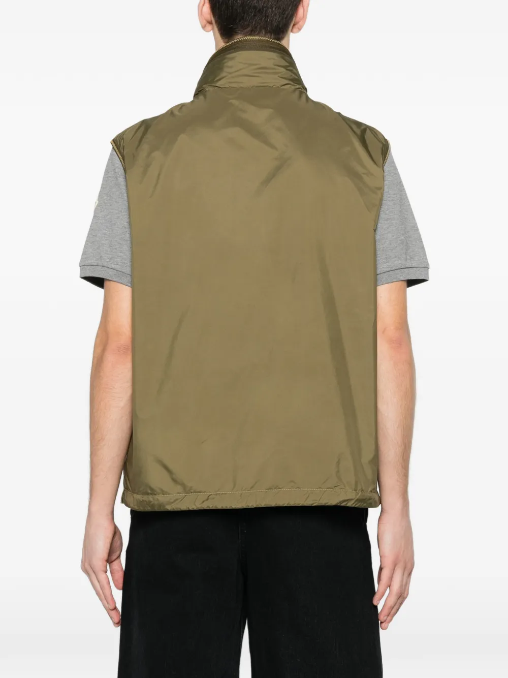 Moncler Ansii gilet met ritszak Groen