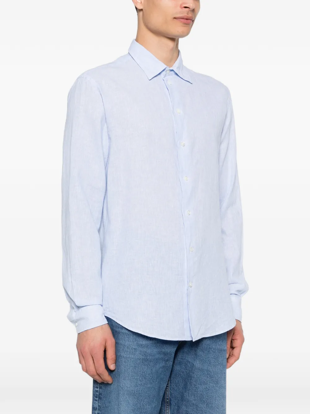 Emporio Armani Gestreept overhemd Blauw