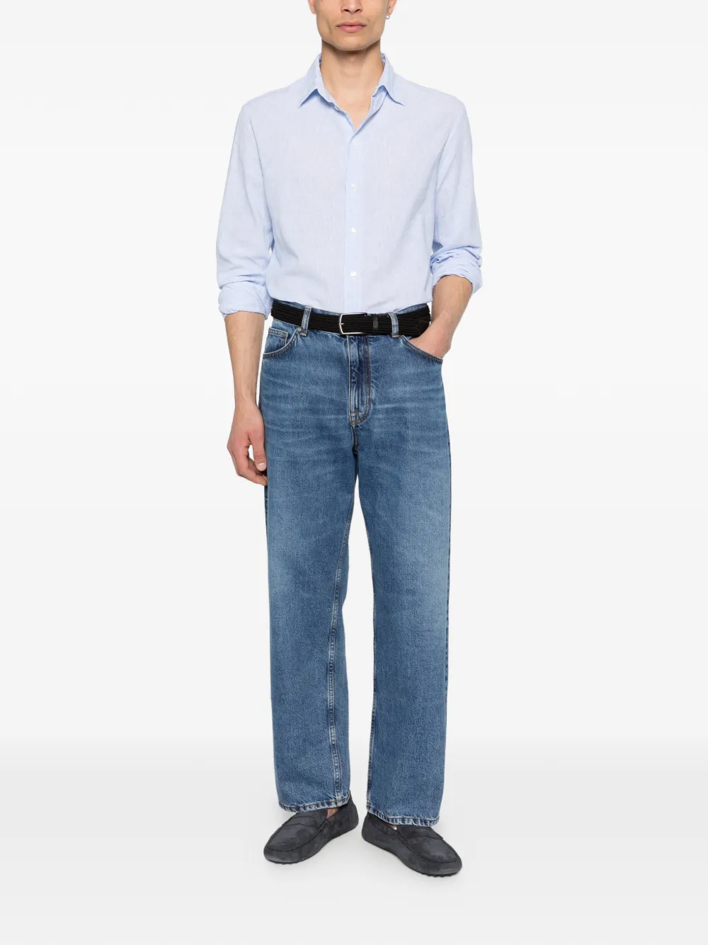Emporio Armani Gestreept overhemd Blauw