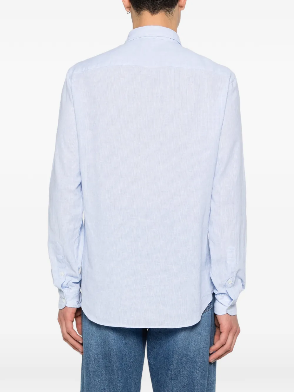 Emporio Armani Gestreept overhemd Blauw