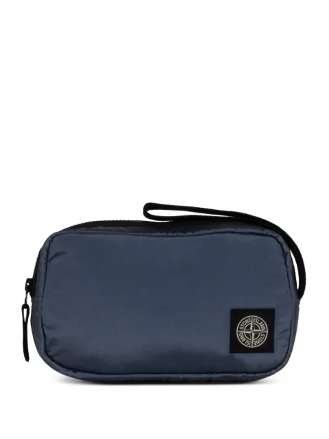 Stone Island logo-patch wash bag