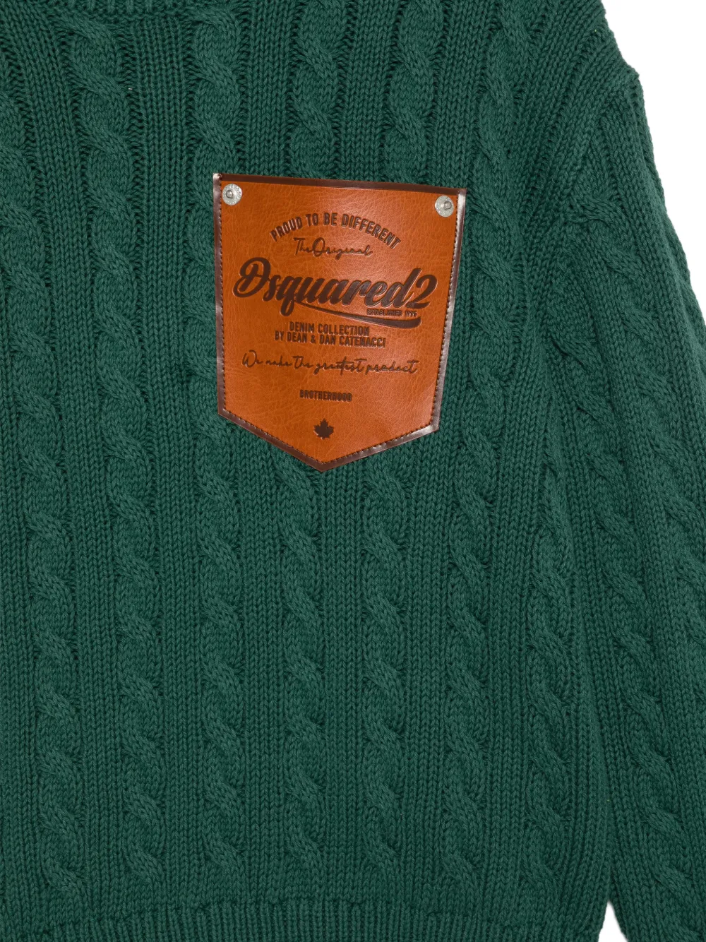  Dsquared2 Kids Jersey De Punto De Ochos - Verde 