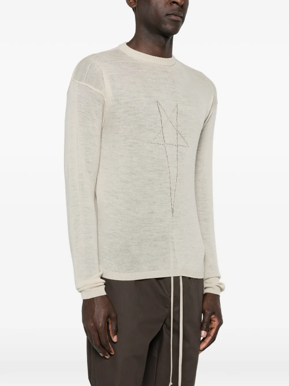  Rick Owens Star-print Sweater - Neutrals 