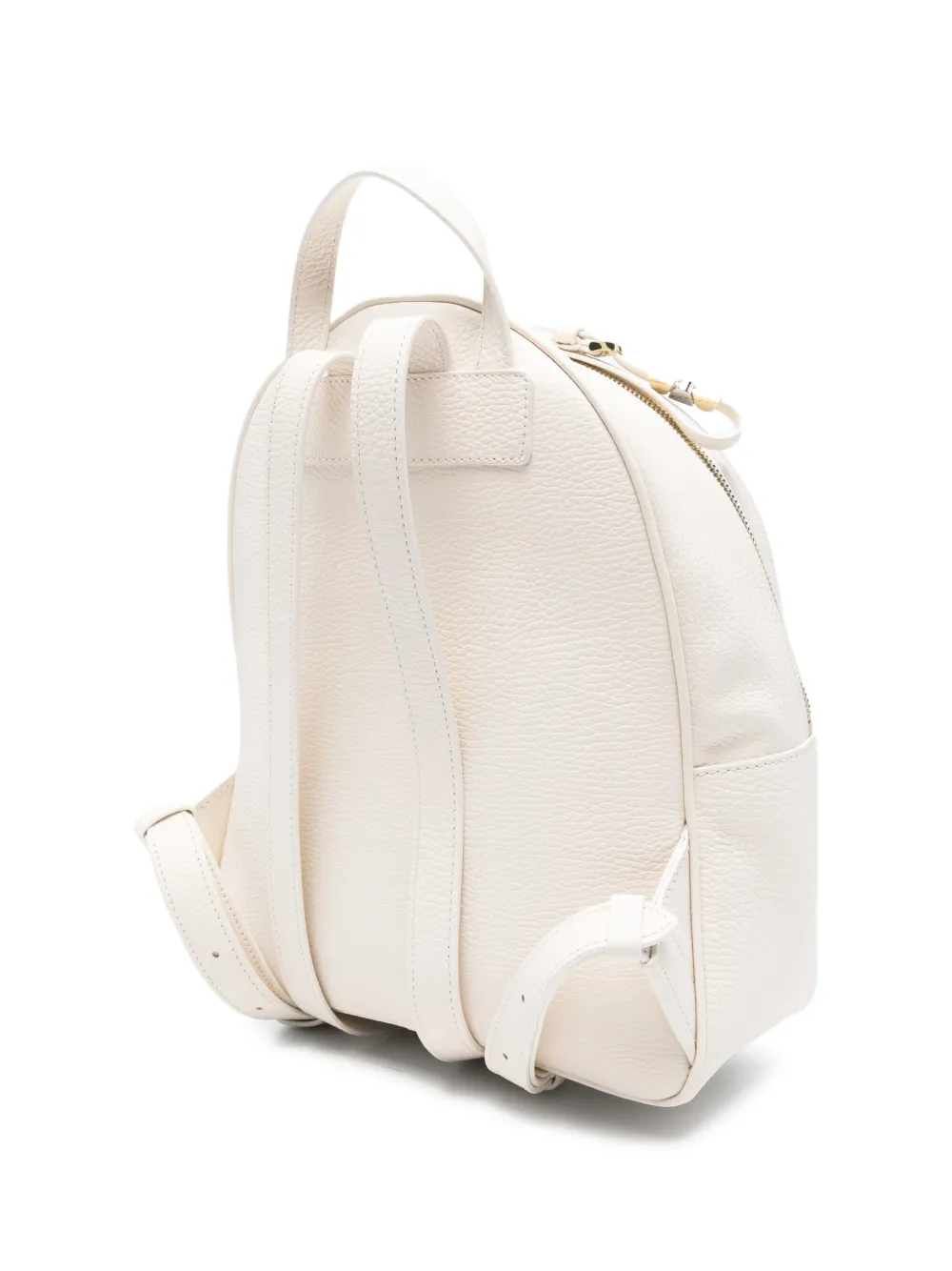  Coccinelle Nory Zip Leather Backpack - Neutrals 