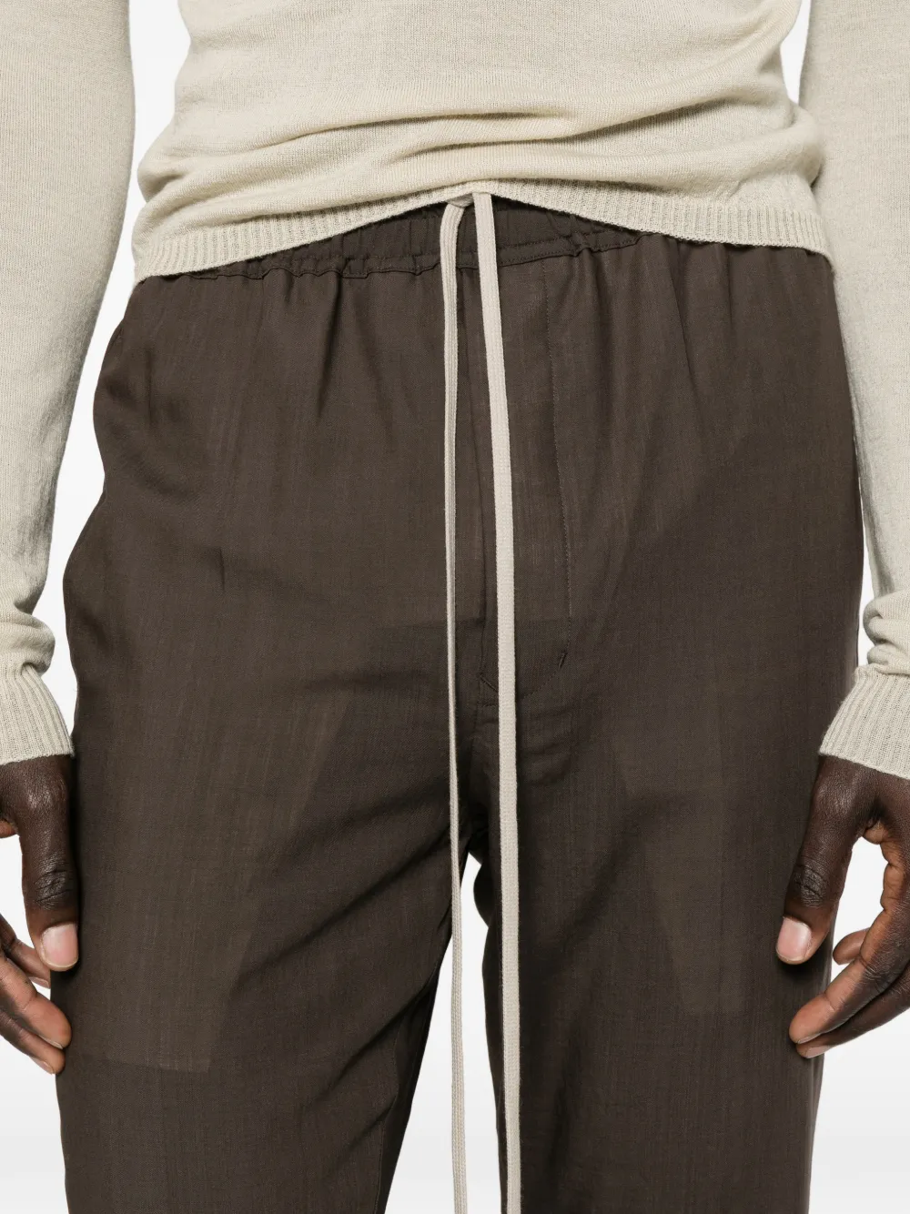 Rick Owens Broek met trekkoord Bruin