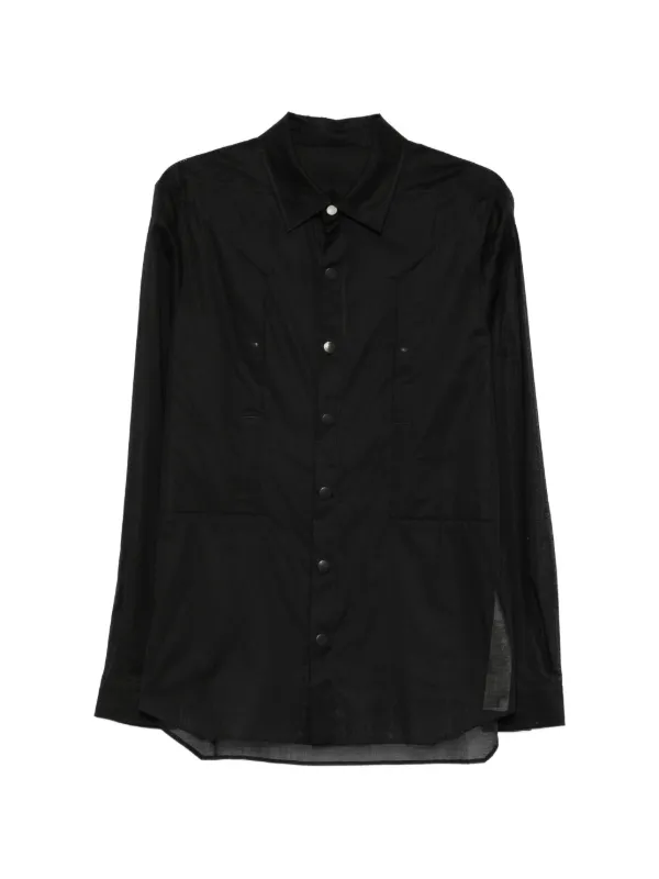 Rick Owens ボタン シャツ | ブラック | FARFETCH JP