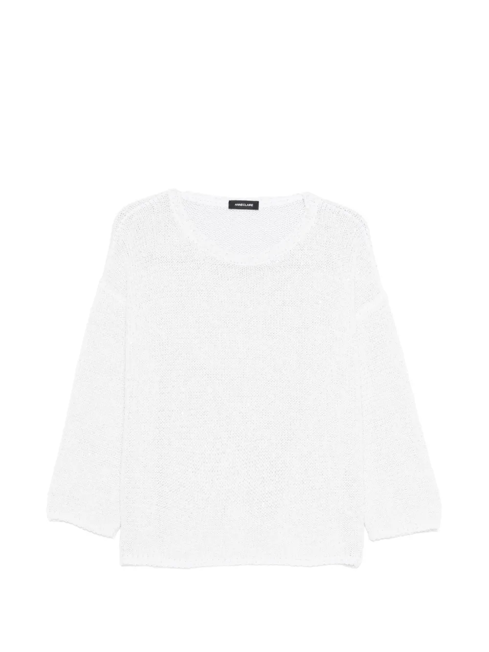 anne claire round-neck sweater - Bianco