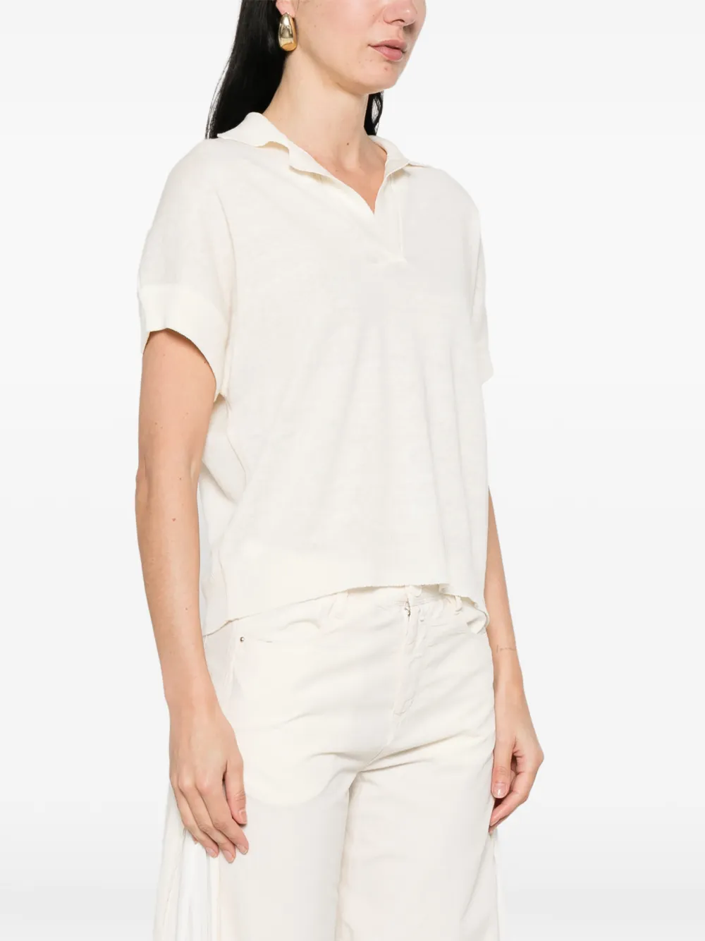  Anne Claire Collar Top - Neutrals 