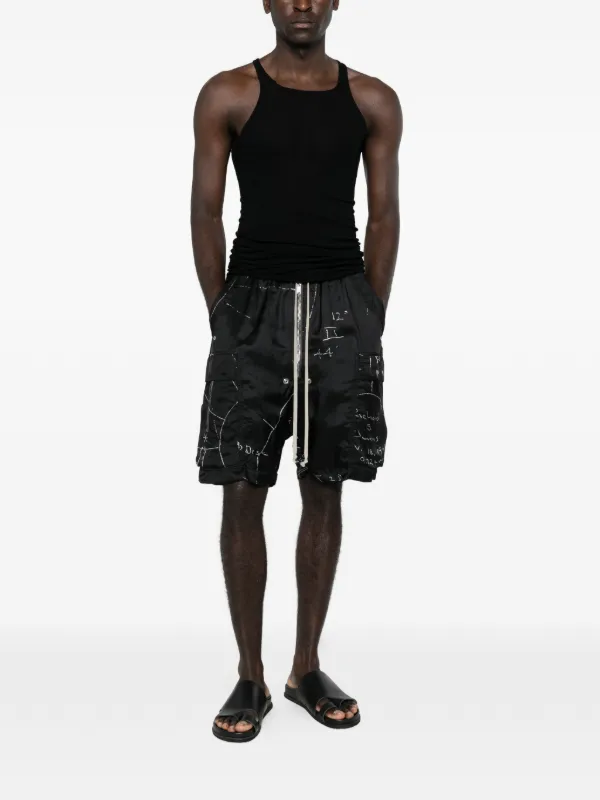 Rick Owens テーパード ショートパンツ | ブラック | FARFETCH JP