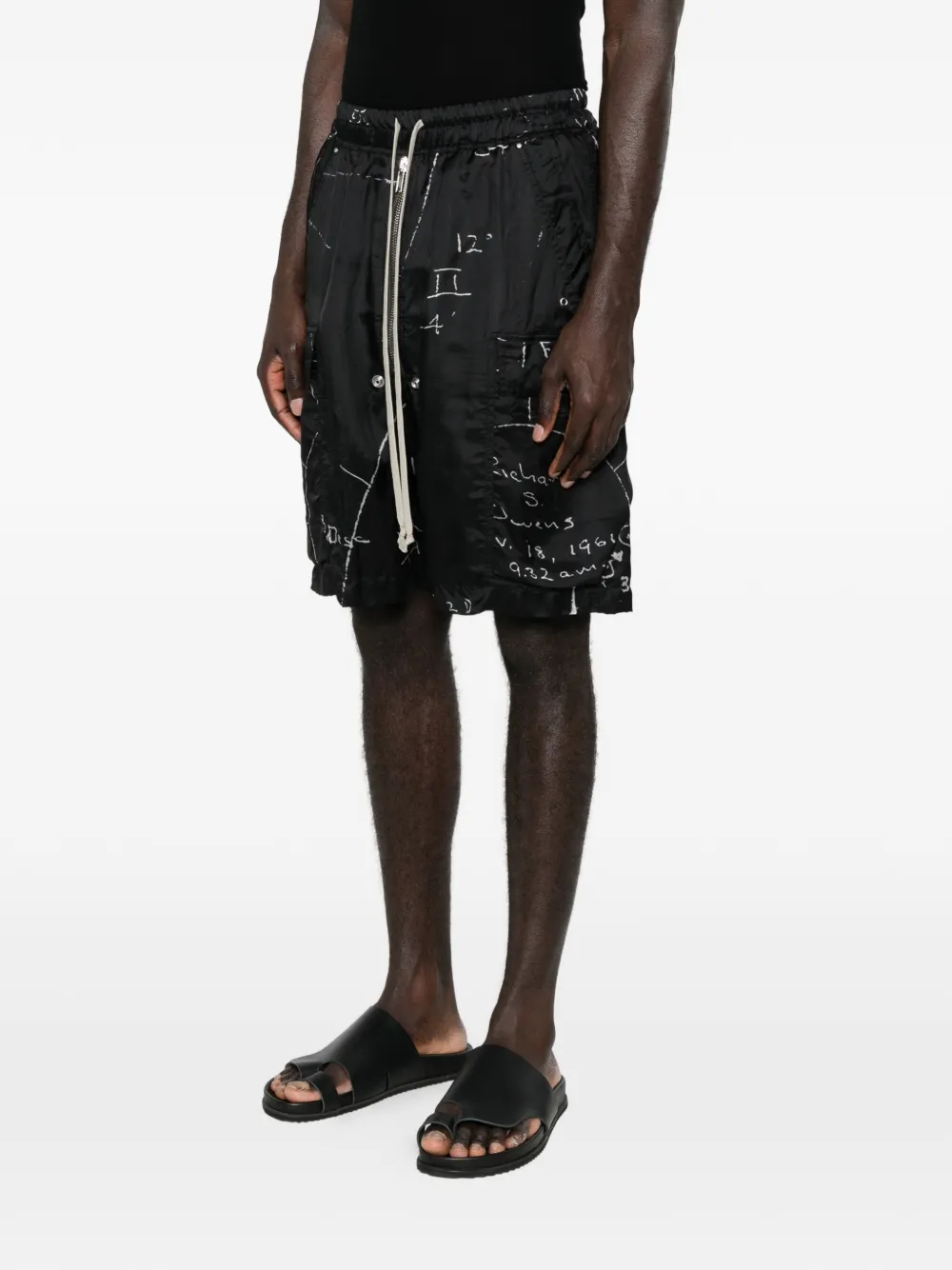 Rick Owens Shorts met toelopende pijpen Zwart