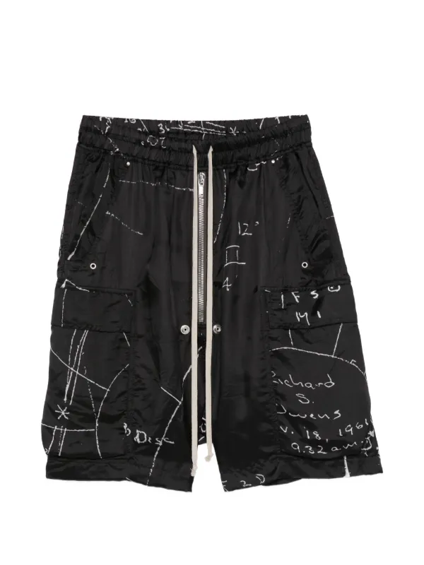 Rick Owens 黒 ショートパンツ Rick Owens テーパード ショートパンツ | ブラック | FARFETCH JP