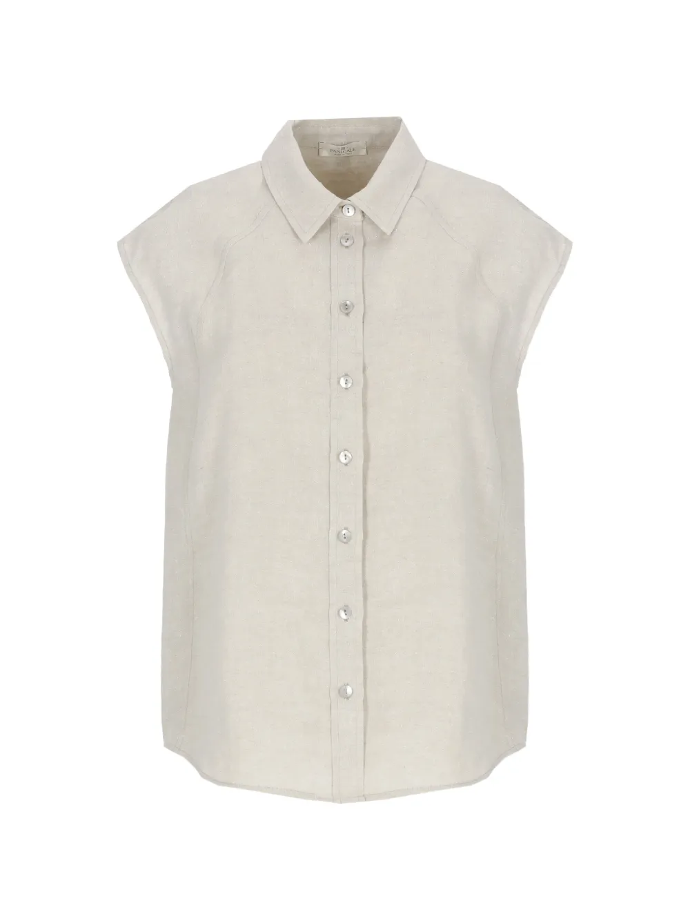 PANICALE lace-panel shirt - Nude