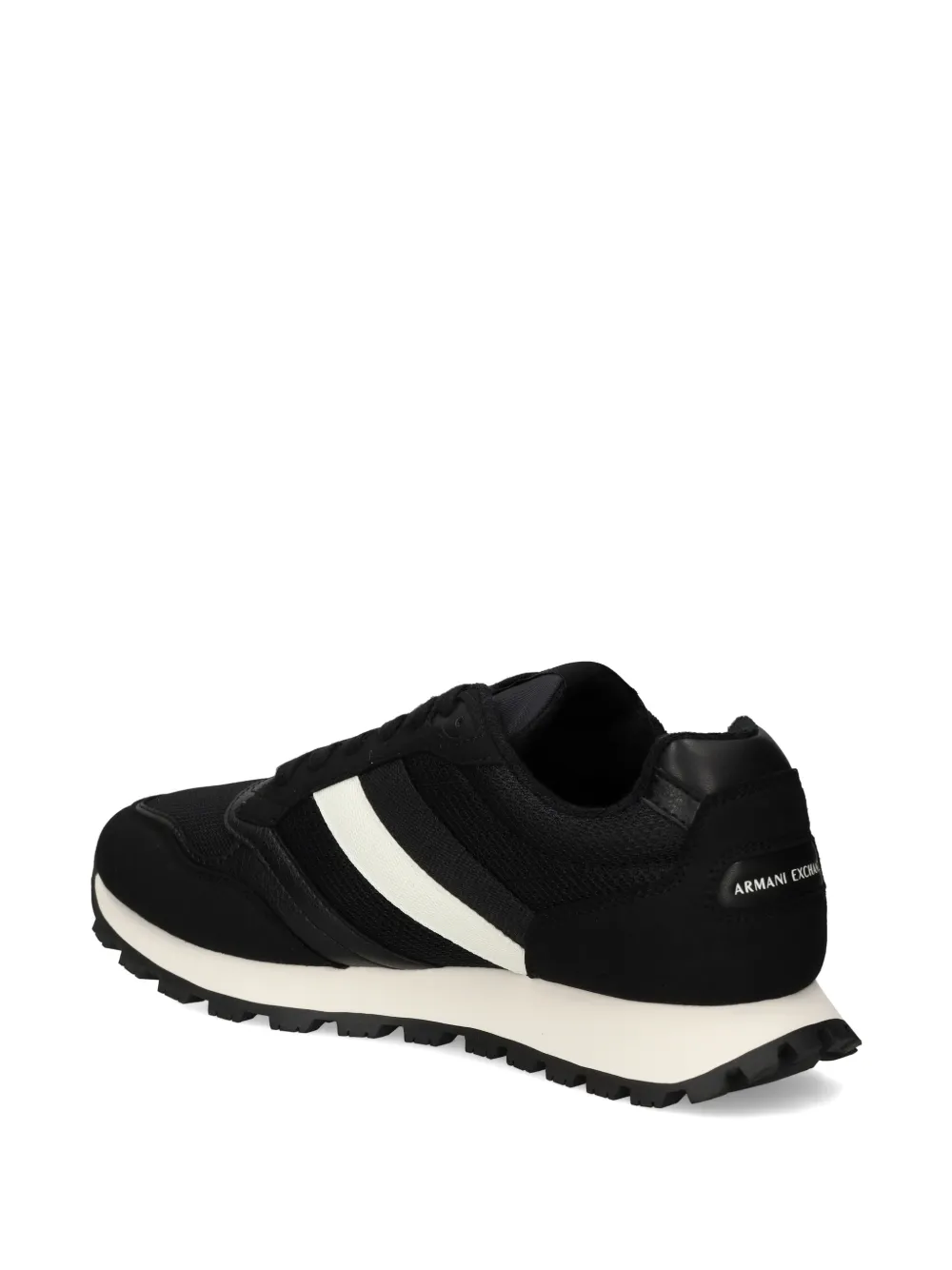 Ea7 Emporio Armani Gestreepte sneakers met vlakken Zwart