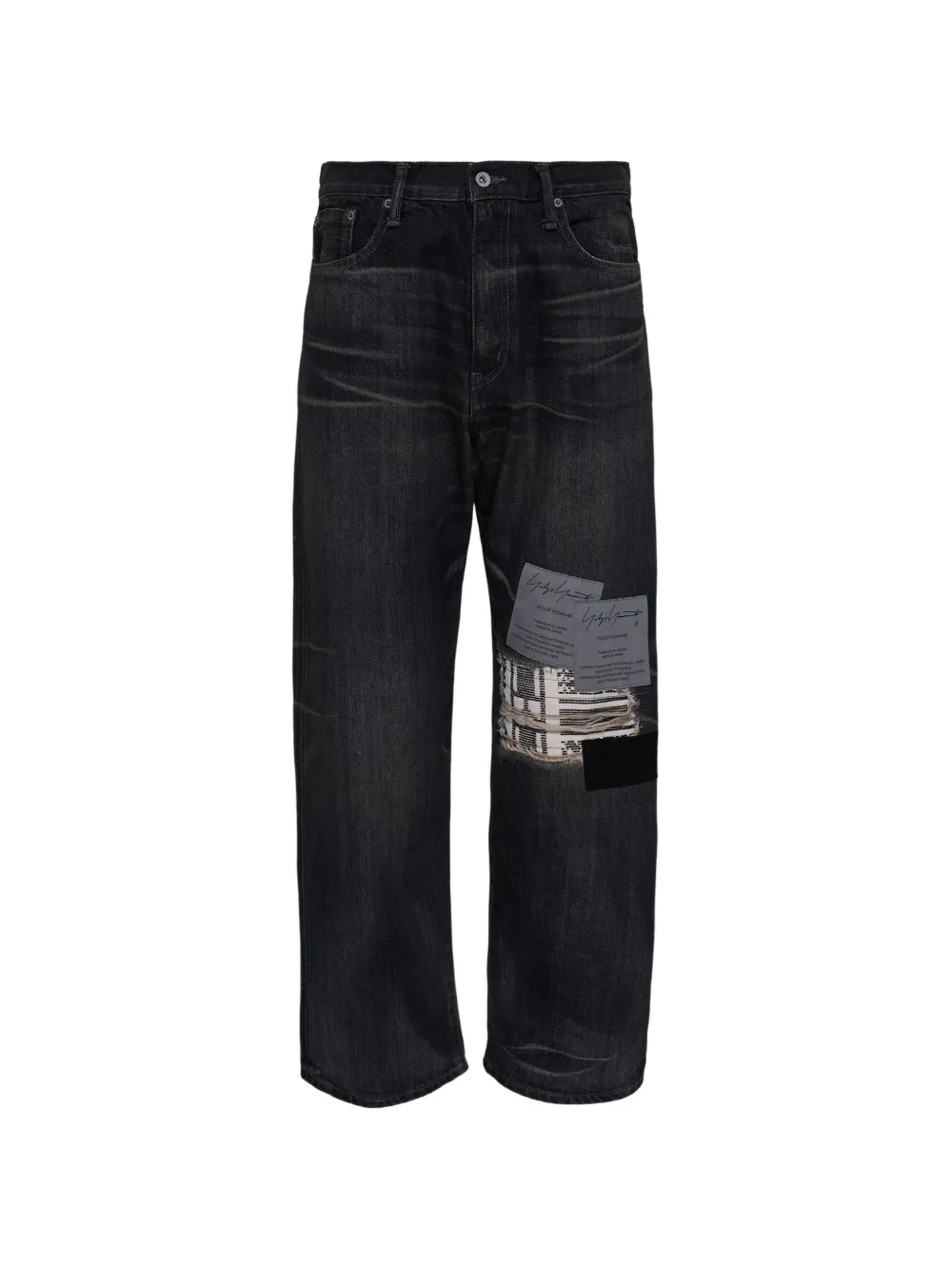 Yohji Yamamoto × Nh Savage five-pockets jeans - Nero