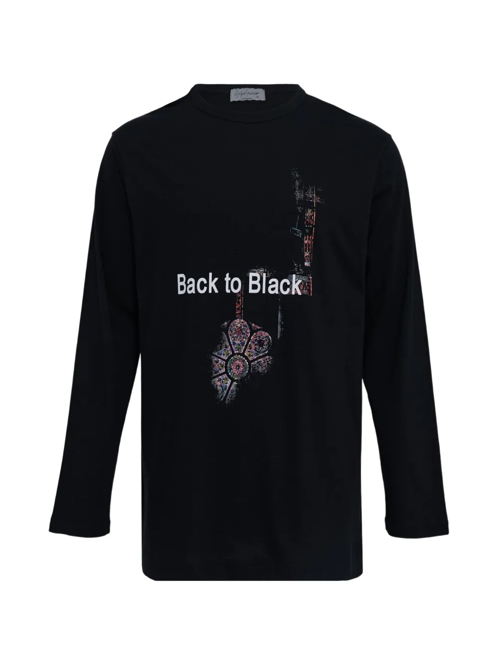 Yohji Yamamoto long-sleeve graphic T-shirt - Nero