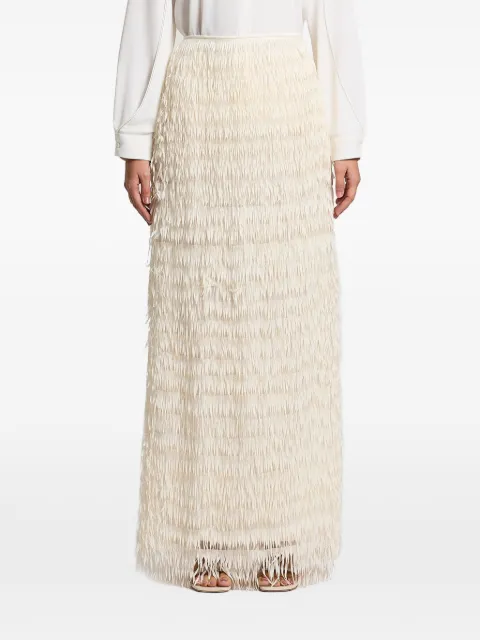 Peserico fringed maxi skirt