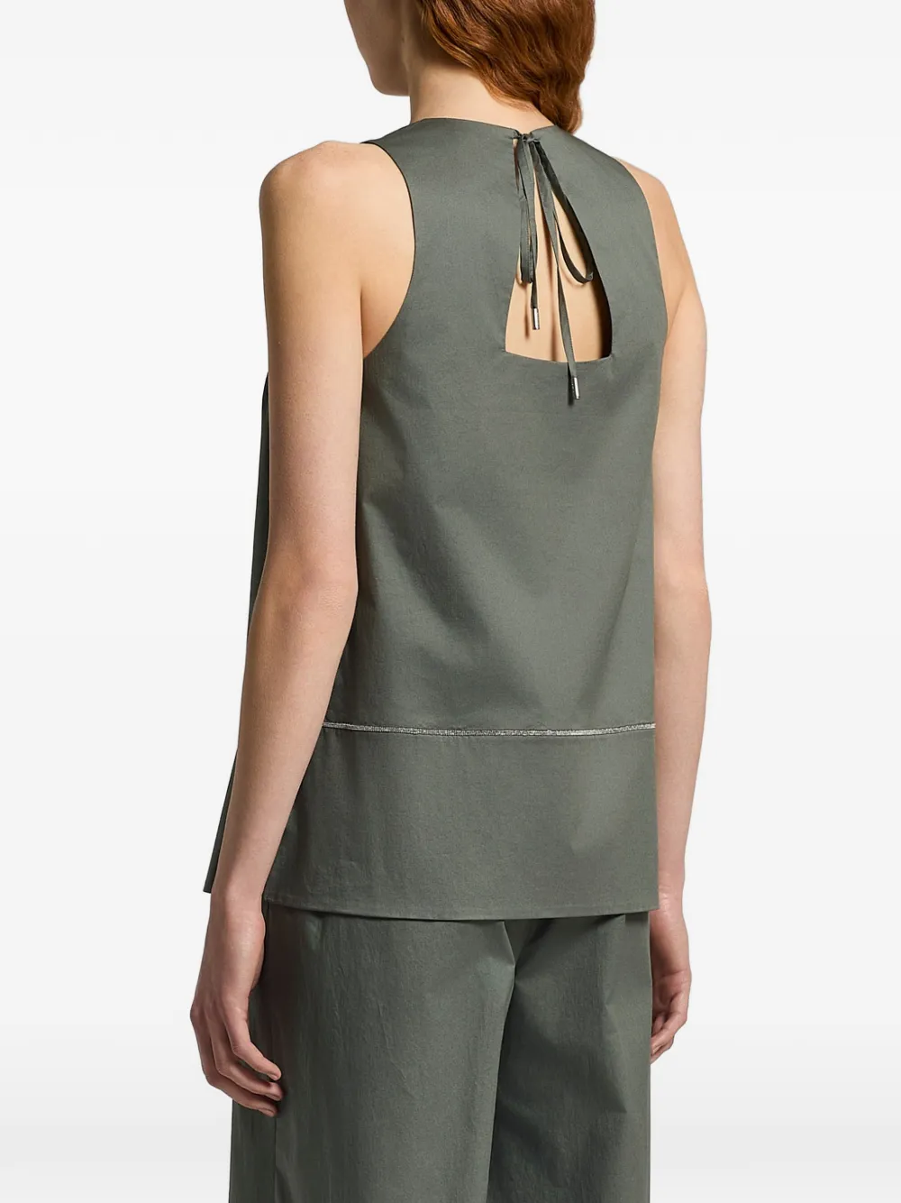 Peserico Blouse met kralen Groen