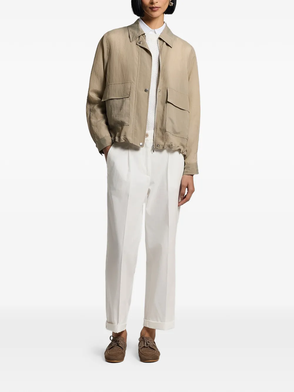  Peserico Patch-pocket Coat - Neutrals 