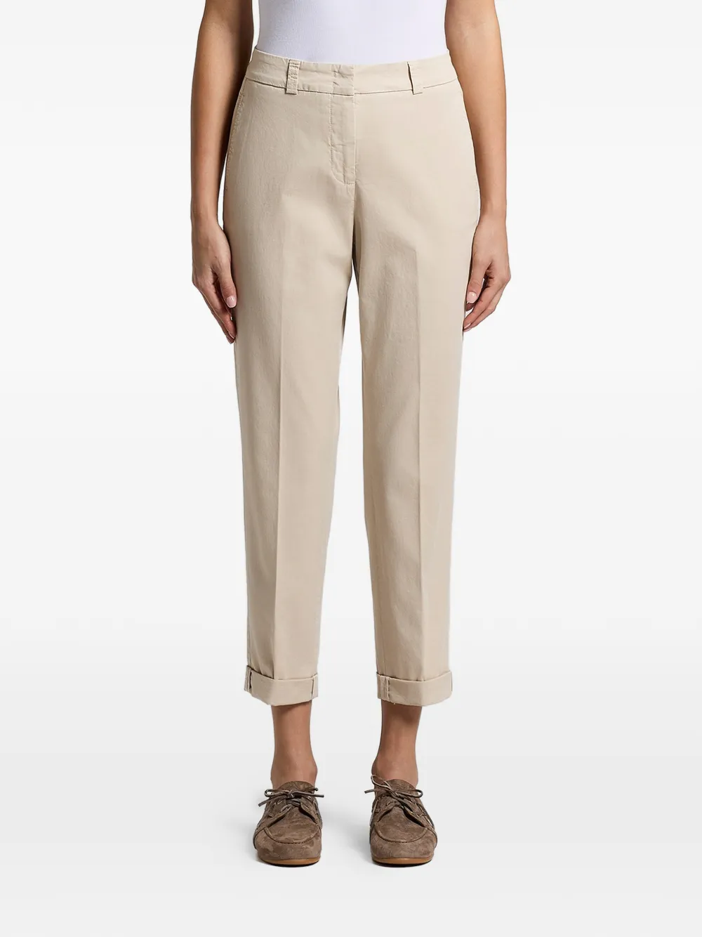 Peserico cuffed trousers - Toni neutri