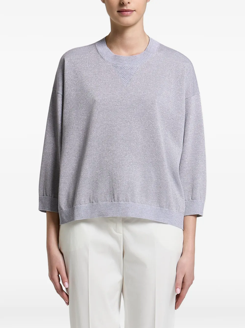 Peserico three-quarter-sleeve sweater - Grau