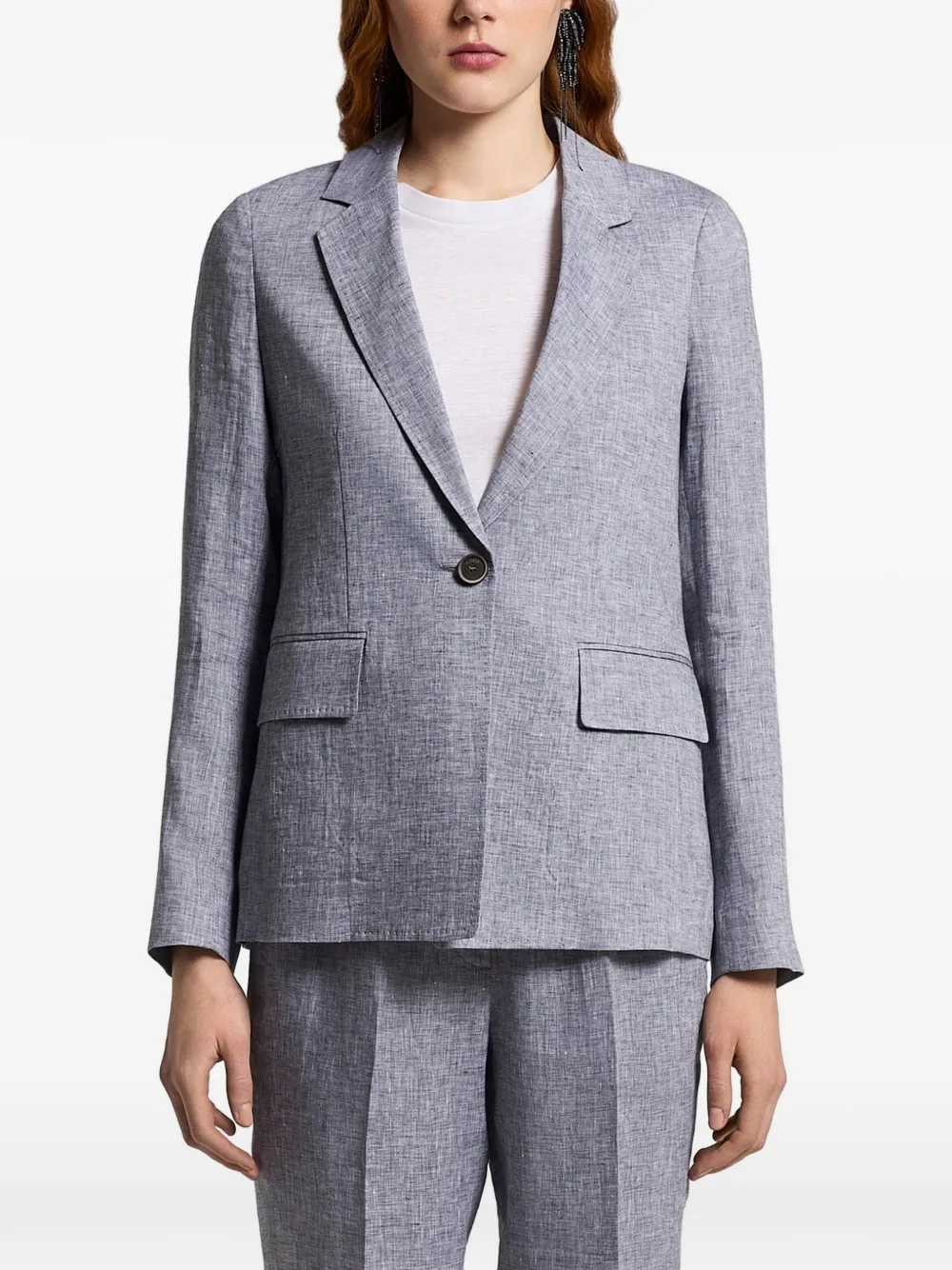 Peserico notched-lapel pocket blazer - Blu
