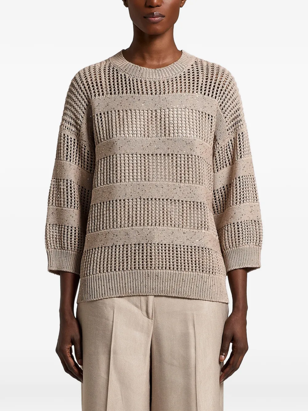 Peserico sequin-embellished jumper - Toni neutri