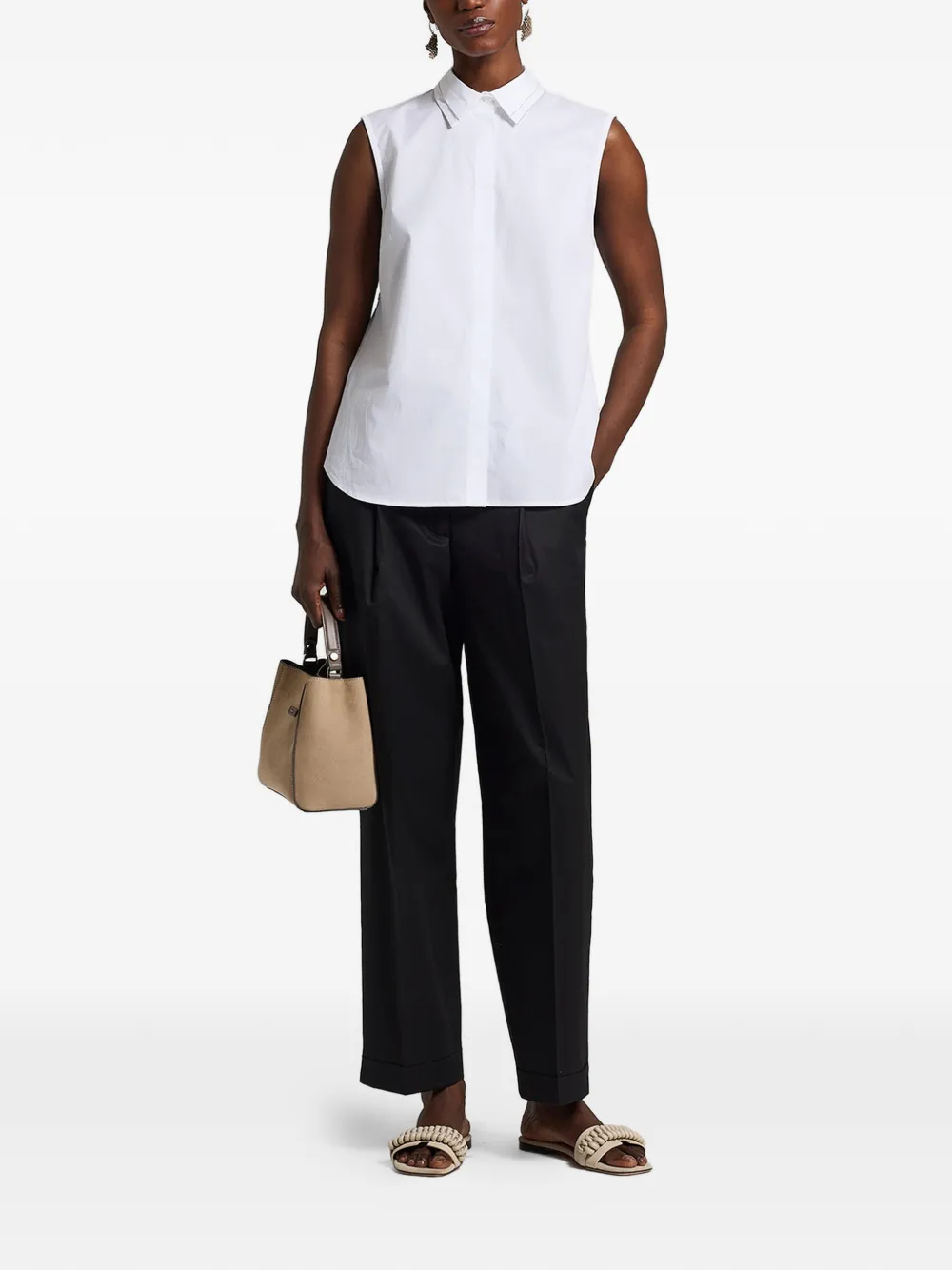 Peserico blouse met knopen Wit